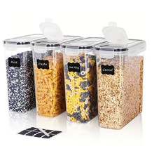 4pcs4l Large Food Storage Containers With Lids, Airtight Food Storage Containers