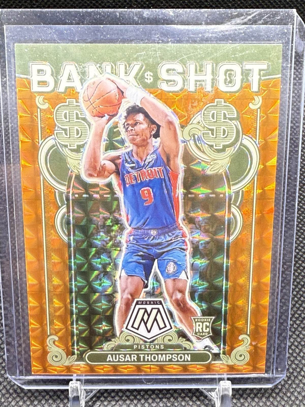 Ausar Thompson 2023-24 Panini Mosaic #7 Bank Shot Orange /49 Rookie (RC)