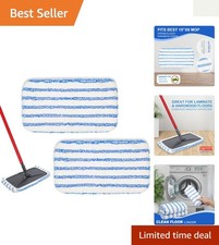 Reusable 2-Pack Microfiber Mop Pads - Ideal for Home Cleaning on All Surfaces