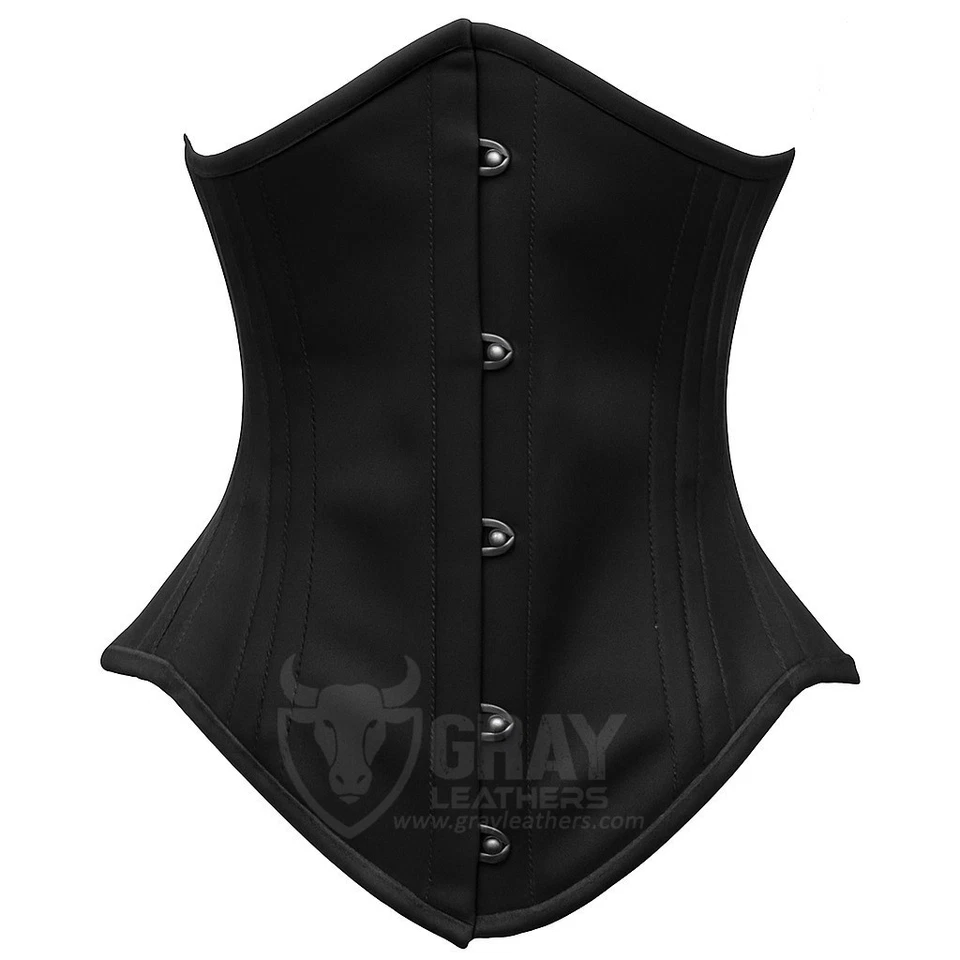 Corsé para mujer satinado debajo del busto doble acero deshuesado cintura entrenador ceñidor bustier Foto 2 de 4