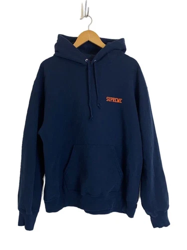 Supreme Felpa con Cappuccio On God Felpa con Cappuccio L Cotone Navy Usata