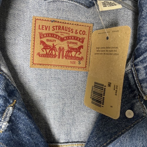 Levis Baggy Trucker Jacket Men's Size Small Blue Denim New With Tags NWT - Picture 5 of 9