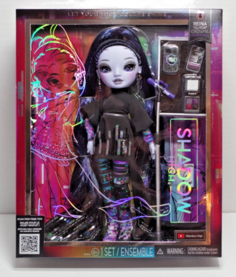 Rainbow High Shadow High ''Reina Glitch Crowne''  Black & Purple Fashion, NRFB