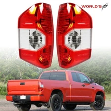 Left+Right For Toyota Tundra 2014-2020 Halogen Tail Lights Clear/Red Lens 2Pcs