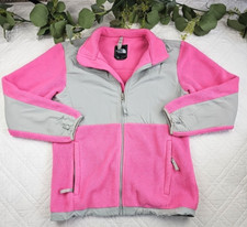 The North Face Girls Pink and Gray Denali Full Zip Jacket Size XL