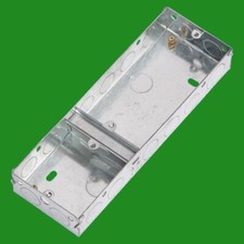 1x 3 Gang 35mm Single & Double Gang Galvanised Steel Combined Installation Box
