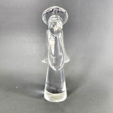 Vintage Toscany Collection Lead Crystal Clear Angel Figurine 7.5”