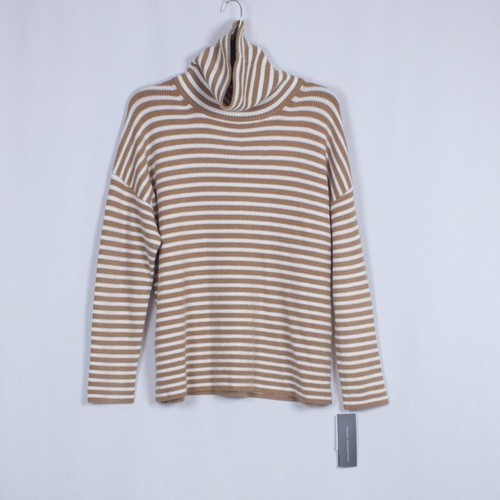 French Connection Stripe Micro Ribbed Turtleneck Sweater Size XS - Picture 3 of 6