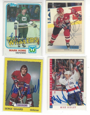 1993-94 Score #197 Mike Ridley Autographed Card Washington Capitals