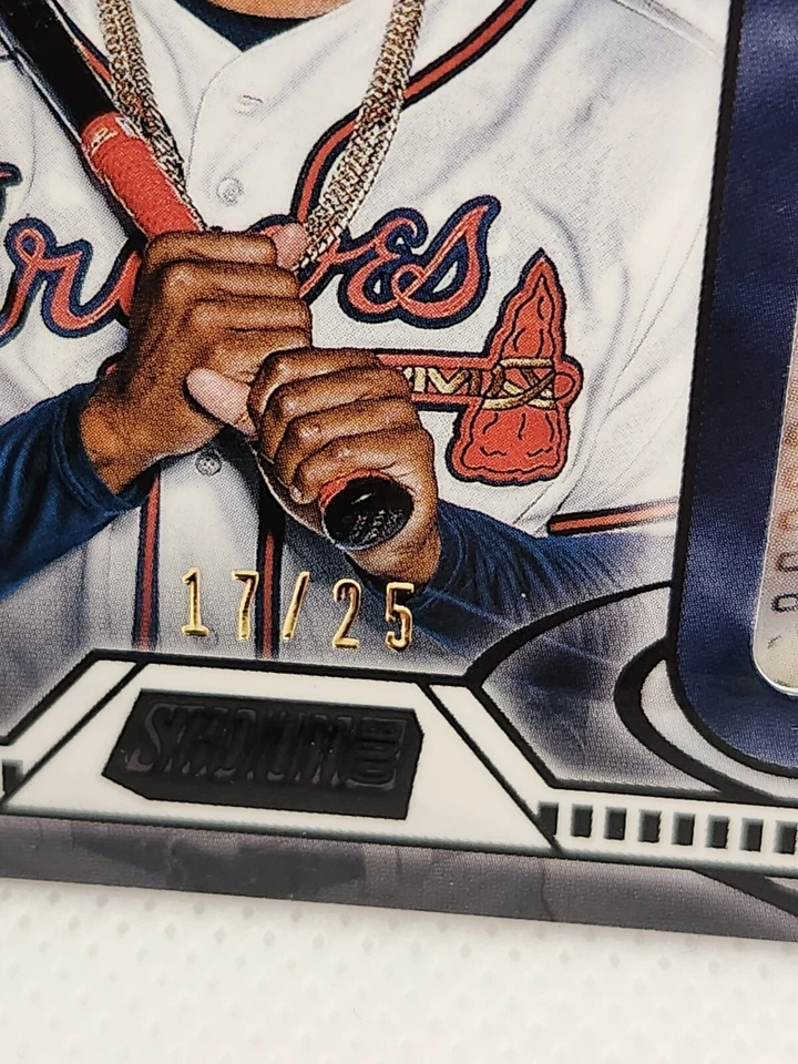 RARE 2021 Topps Stadium Club Ronald Acuna Jr Instavision Black #17/25 Braves - Image 2 of 3