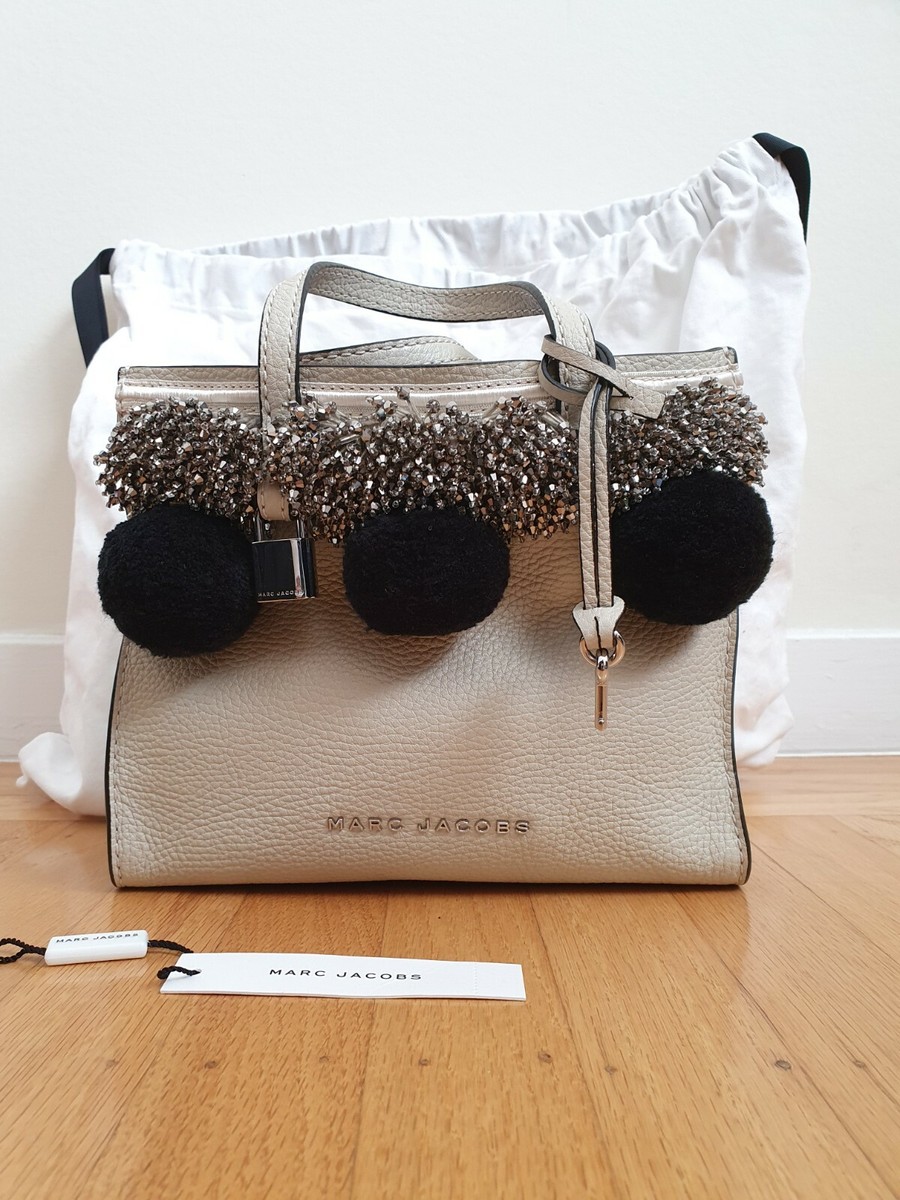 Marc Jacobs Beads and Pom Poms Mini Grind Natural Leather Cross