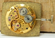 Vintage Lucien Piccard LP438 17 jewel men's wrist watch movement w/ dial & hands