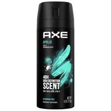 AXE Body Spray Deodorant Apollo Sage &Cedarwood, Phoenix Mint &Rosemarry, 4.0 oz