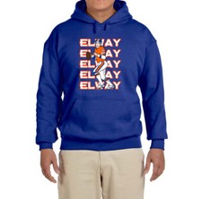 John Elway Denver Broncos Text Pic Hooded sweatshirt