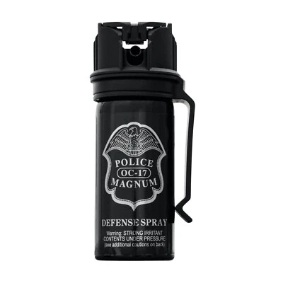 POLICE MAGNUM Pepper Spray 2oz Flip Top Belt Clip Fogger Self Defense Security