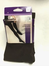 BROWN CHOCOLATE (TEX)  WARM FLEECE TIGHTS STOCKINGS NIP/ FRANCE 92% POLY 8% EL..