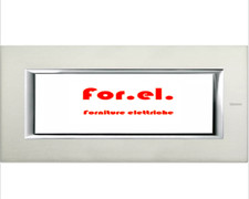 BTicino HA4806XC Axolute - Plaque 6 Modules Aluminium Brossé