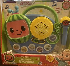 eKids Cocomelon Toy Singalong Boombox with Microphone for Toddlers,microphone