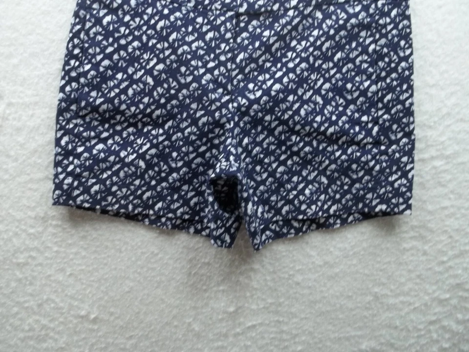 Kenar Shorts Womens Size 4 Blue White Print w/ Pockets Waist 32" Inseam 4" Foto 3 de 4