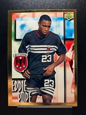 1997 Upper Deck Bandai MLS Gold Soccer Card Eddie Pope #50