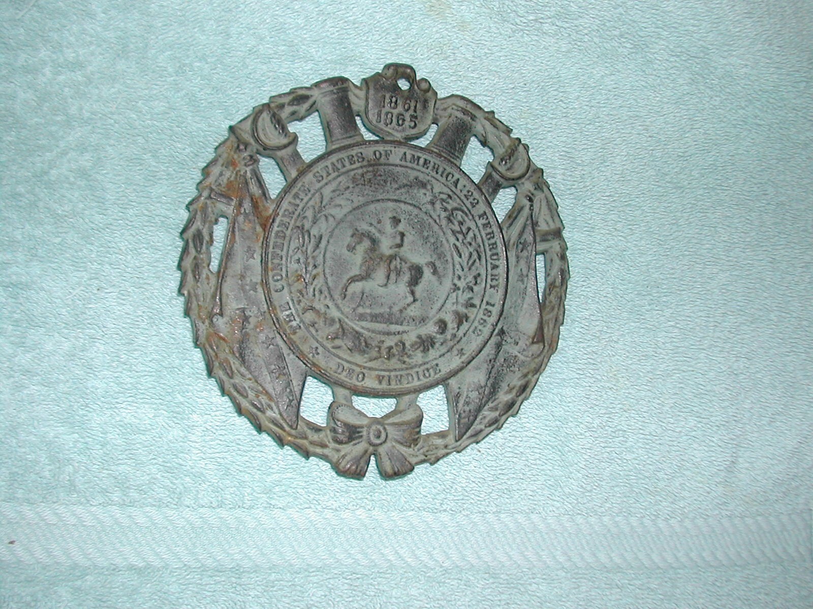 VTG 1952 Confederate States of America CSA Cast Iron Trivet VA