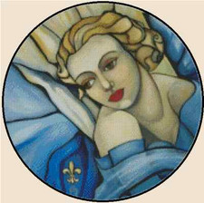Art Deco Blue Eve by Coco de Jardin Counted Cross Stitch Chart No.25-102 