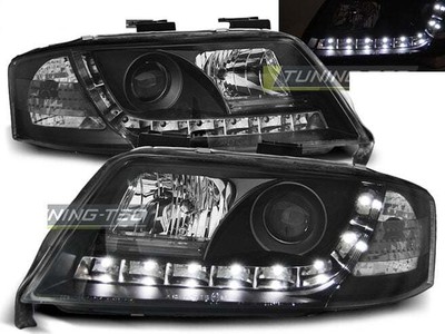 Faros LED DRL Busque for AUDI A6 C5 4B 97-01 Luz del día Negro Envío gratis LPAU