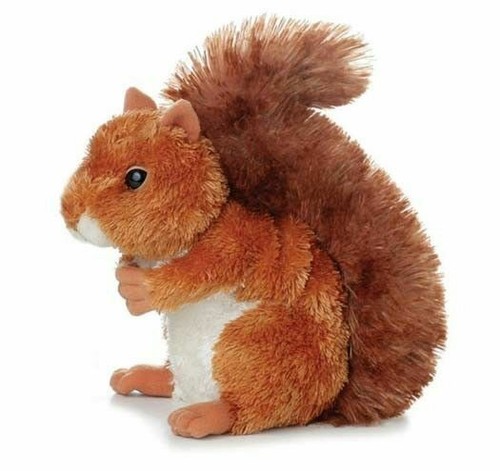 Aurora MiYoni Gray Squirrel Plush Toy - 10 Inch Soft Stuffed Animal With Acorn