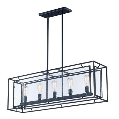 Era - 30W 5 LED Chandelier with Bulb In Industrial Style-13.75 Inches Tall...