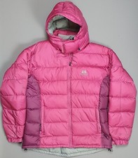 Mountain Equipment Lightline Down Puffer Hooded Pink Jacket Size Uk 12