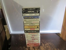 Lot of 18 Vintage Music Cassette Tapes Rock/ disco/ oldies and more.