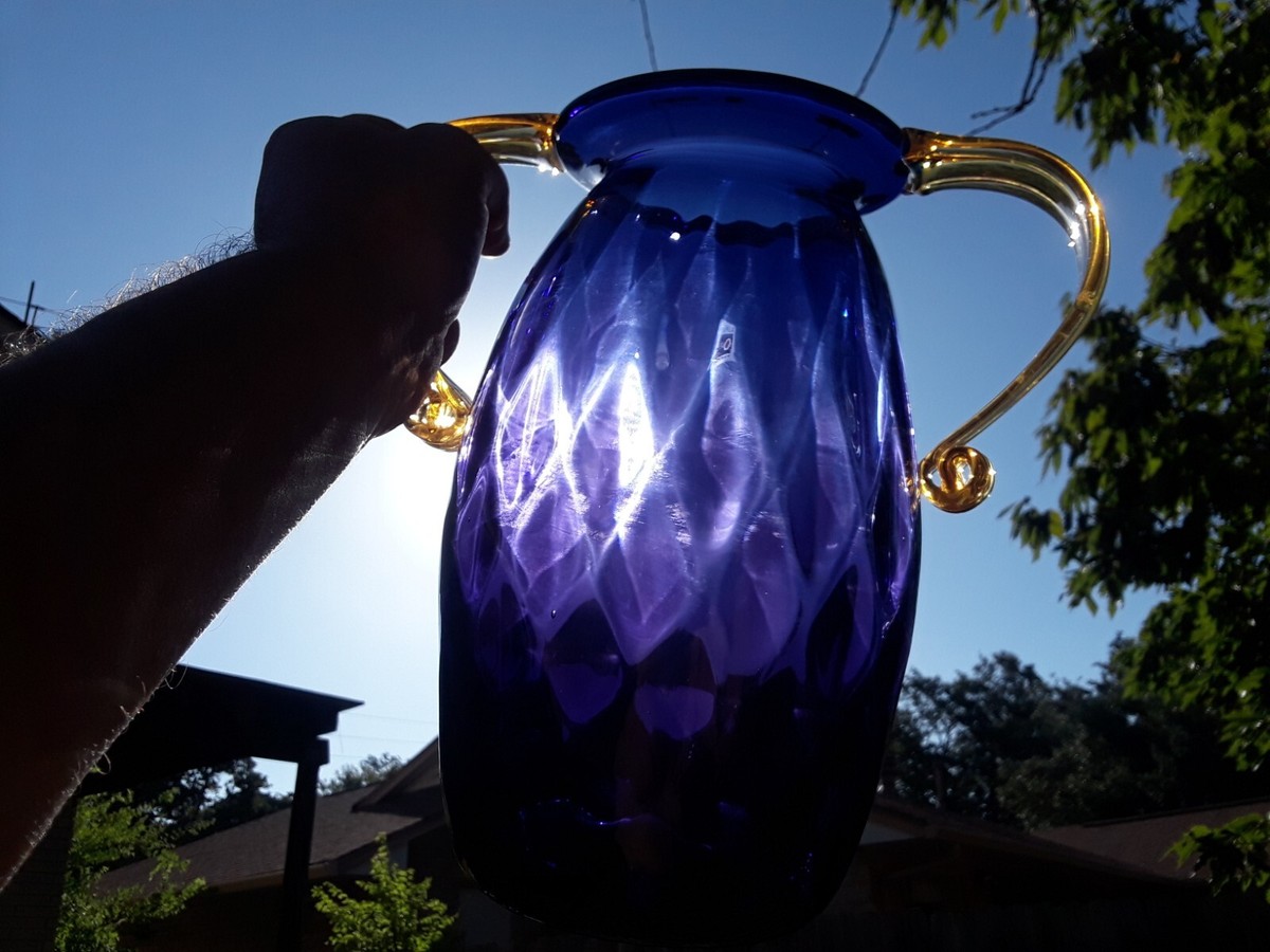 Beautiful Vintage BLENKO Handmade Art Glass Vase 10