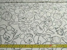 Mickey Mouse Donald Duck Combed Cotton Fabric 50cmx75cm,20"x29" or Metre New 