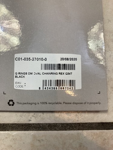 Rotor Direct Mount Chainring For Rex Cranks 34 Tooth Oval - Picture 3 of 3