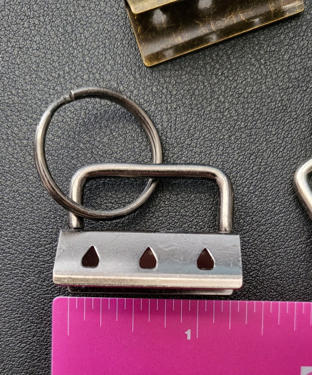 CleverDelights Key Fob Hardware Set with Key Rings 100 Sets