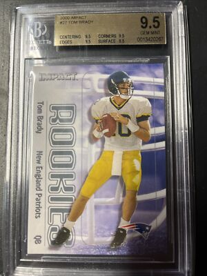 2000 Impact Tom Brady Rookie Card RC #27 BGS GEM MINT