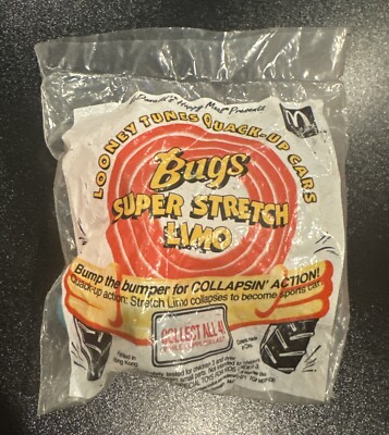 McDonald's 1992 Happy Meal Toy- Looney Tunes, Bugs Super Stretch Limo, NIP