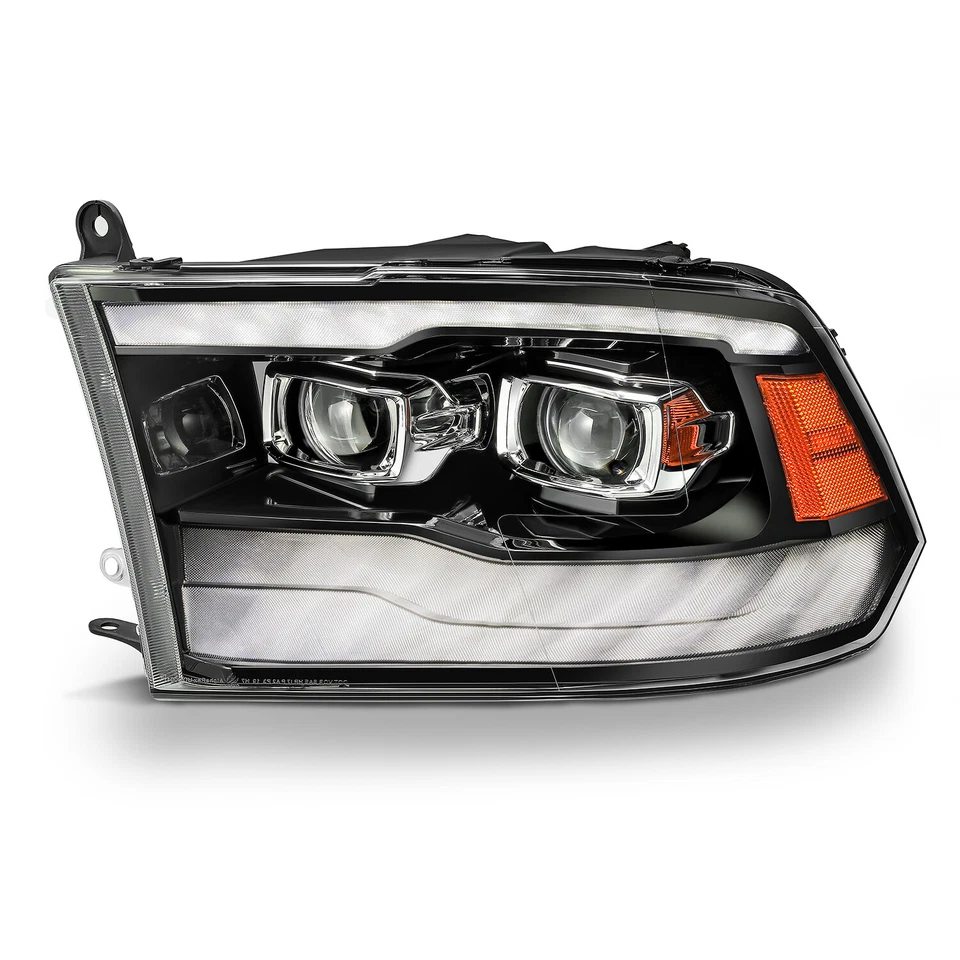 [2019 Style] w/ LED DRL Smoke Black Projector Headlights For 2009-2018 Dodge Ram - Image 2 of 4