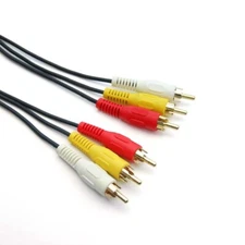 25ft RCA Composite Video and Stereo Audio Cable - 3 RCA Male TO Male  10R1-03125