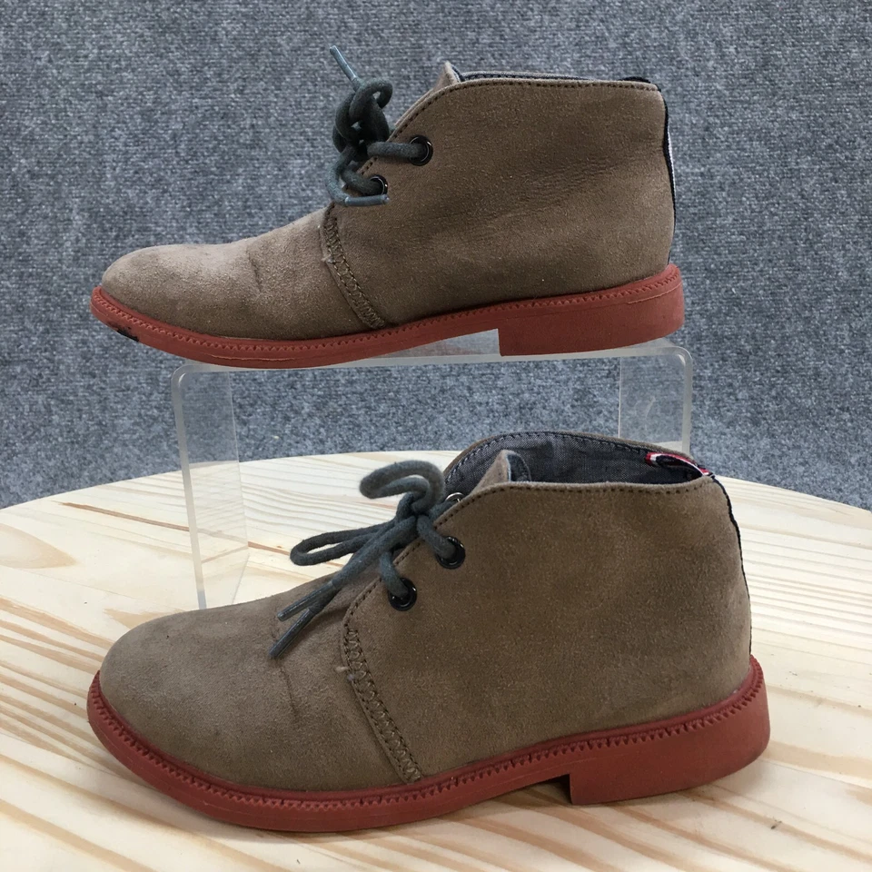 Tommy Hilfiger Botas Jóvenes 12 Niños Anthony Oliver Dos Ojos Chukka Tela Marrón Foto 2 de 4