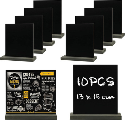 10 Stück Schiefertafel Zum Beschriften,Aufsteller Kreidetafel Klein,Mini Kreidet