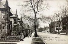 Chicago IL Illinois Street Scene Orchard fr Fullerton RPPC Photo Postcard COPY