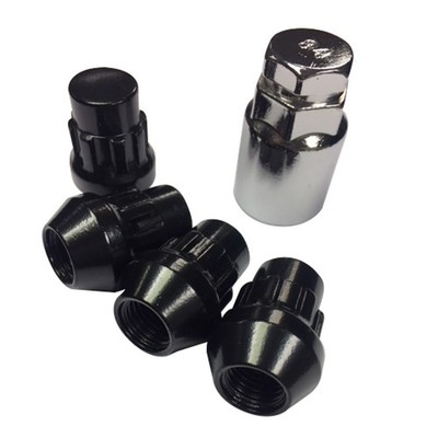4 Radmuttern Bimecc geschlossen M12 x 1,5 Chrom 19 / 21 mm Kopfsicherung