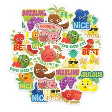 120PCS Scratch and Sniff Stickers for Teens Large Scented Fruits Stickers