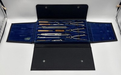 Noris Stainless Steel Compasses, Drafting Tool Set, 12 Piece Set w/ Case