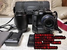 Rare OLYMPUS E 510 Double Zoom Set Includes Third Party Battery Grip
