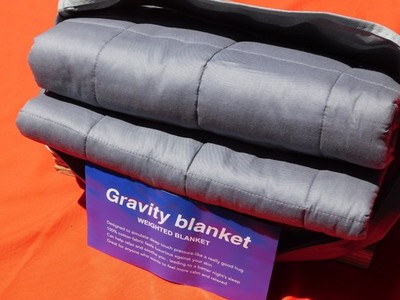 Gravity Weighted Blanket 15 lb 100% COTTON Weighted for Sleep Stress AND Anxiety