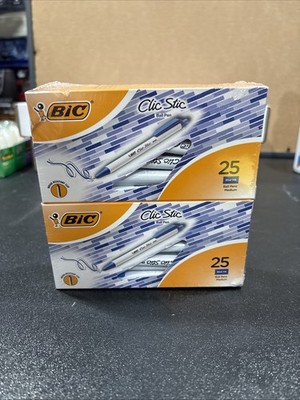 bic clic stic blue ball pen 50 count #38140