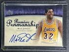 MAGIC JOHNSON 2007-08 UPPER DECK PREMIER #PEN-JO PENMANSHIP AUTO 31/50 LAKERS