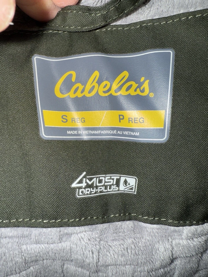 Cabelas Army Green Fleece Lined Hooded Double Layered 4 Most Quick Dry Coat S - Image 3 of 4